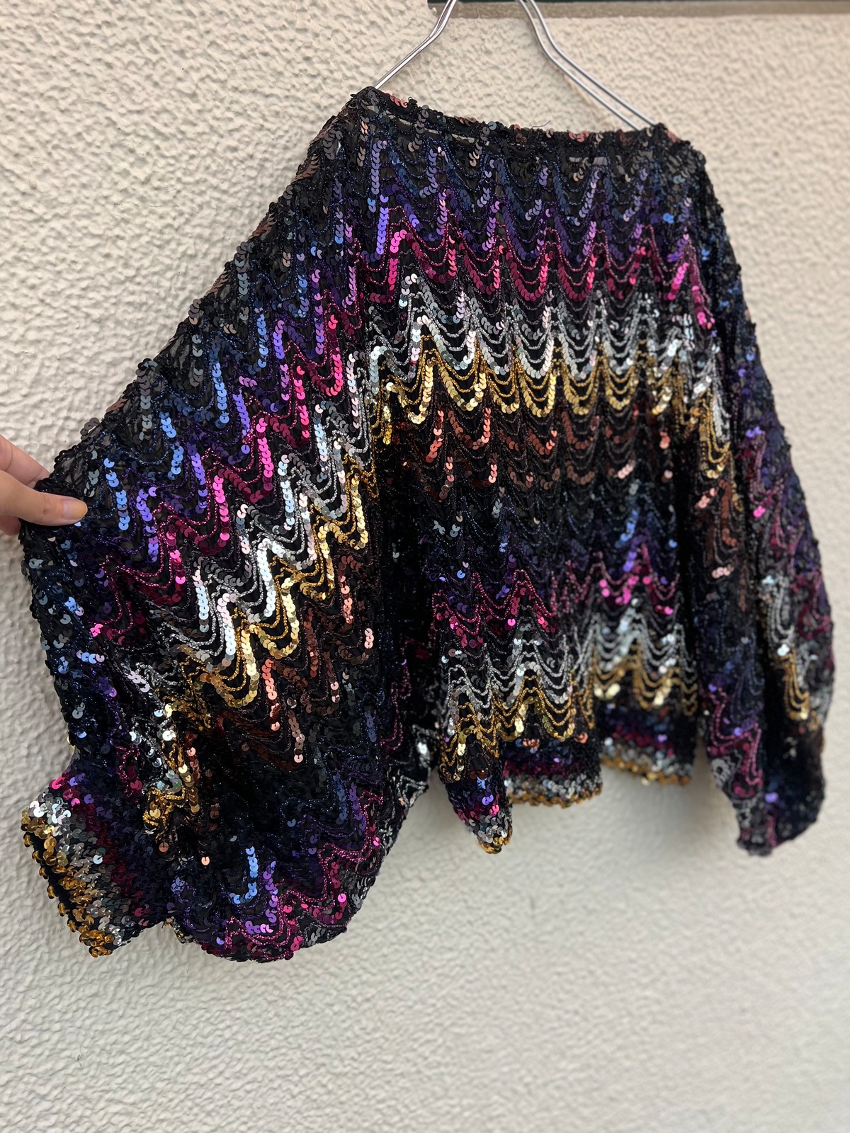 80s dolman sleeve spangle tops ( ヴィンテージ ドルマンスリーブ 