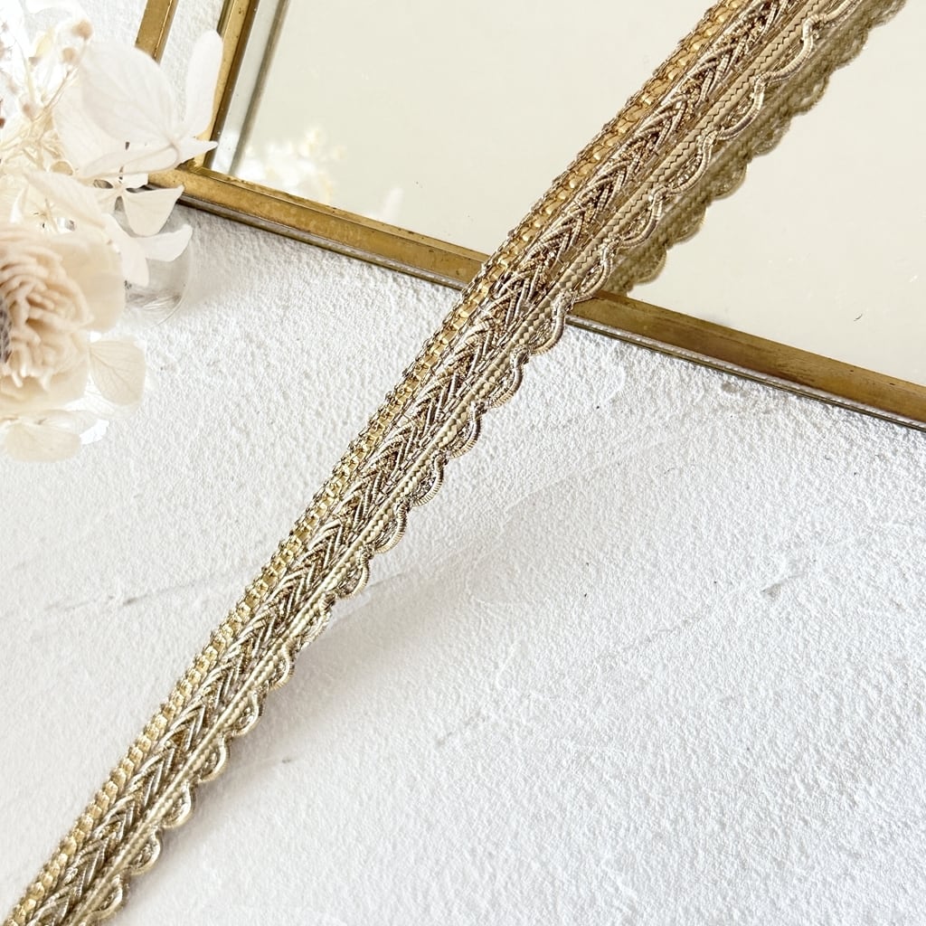 ブレード Oタイプ [ゴールド] 9053 | インド刺繍リボン専門店Rino Ribbon