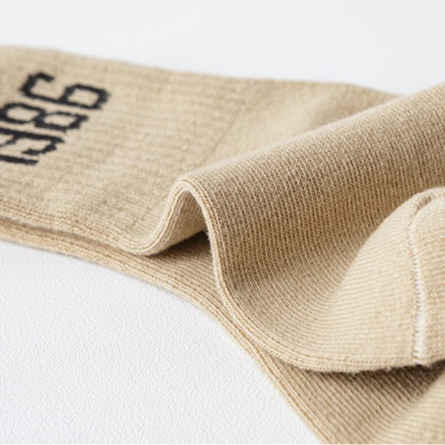 【即納】ベーシックカラーの1986クルーソックス 5足セット