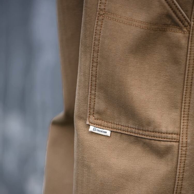 ★HERRINGBONE TWILL BASIC VELVET STRAIGHT PANTS　A0882