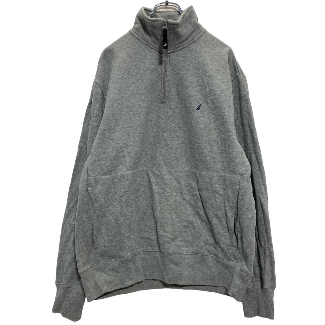 NAUTICA ハーフジップ スウェット トレーナー M グレー ノーティカ 