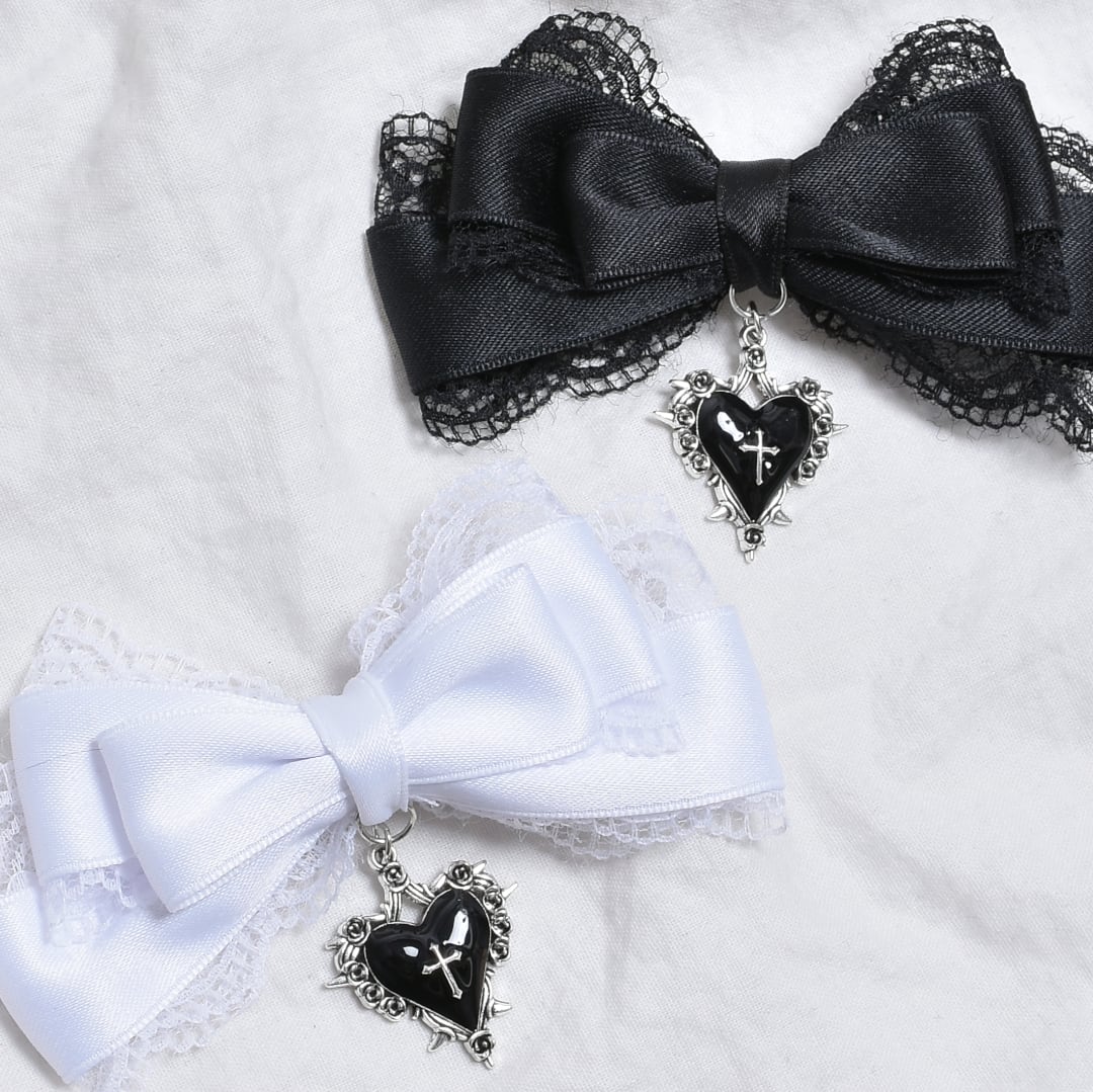 2/25新着】レースゴシックハートリボンヘアピン | VOLCAN&APHRODITE