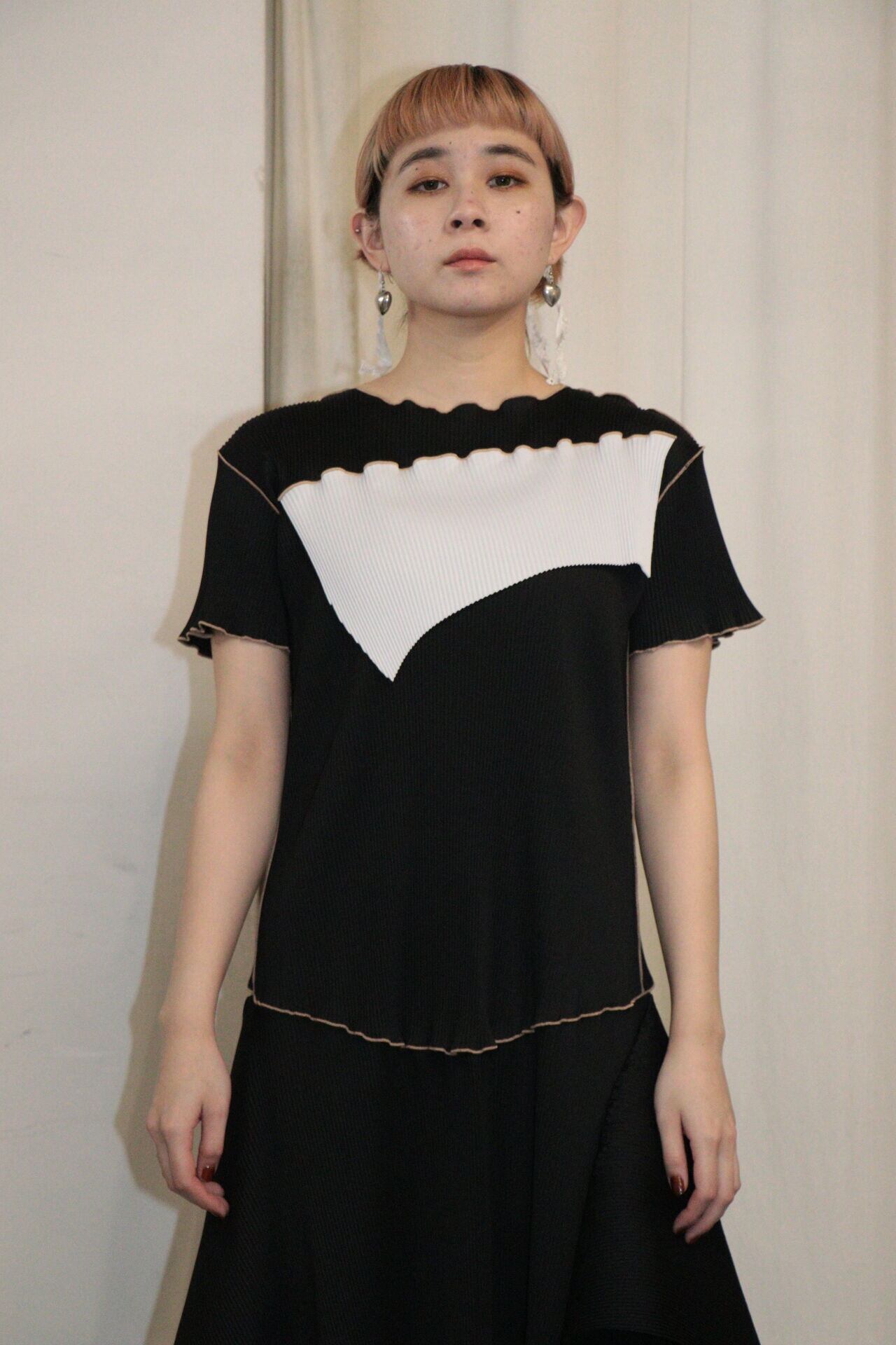 kotohayokozawa Short sleeve dress (BLACK) TD23S-PD03 | IAAAM