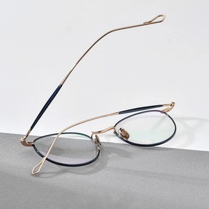 Bicolor Oval Round Titanium Glasses -round- / バイカラー オーバル ラウンド チタン メガネ -ラウンド-