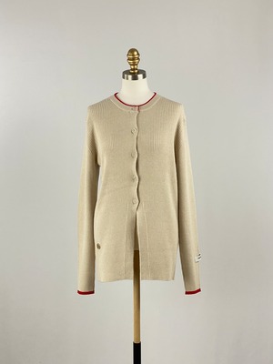 WOOL RIB CREW CD|ライトベージュ|YENN