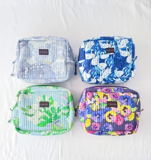 キルティングポーチ Lサイズ「パンジー」