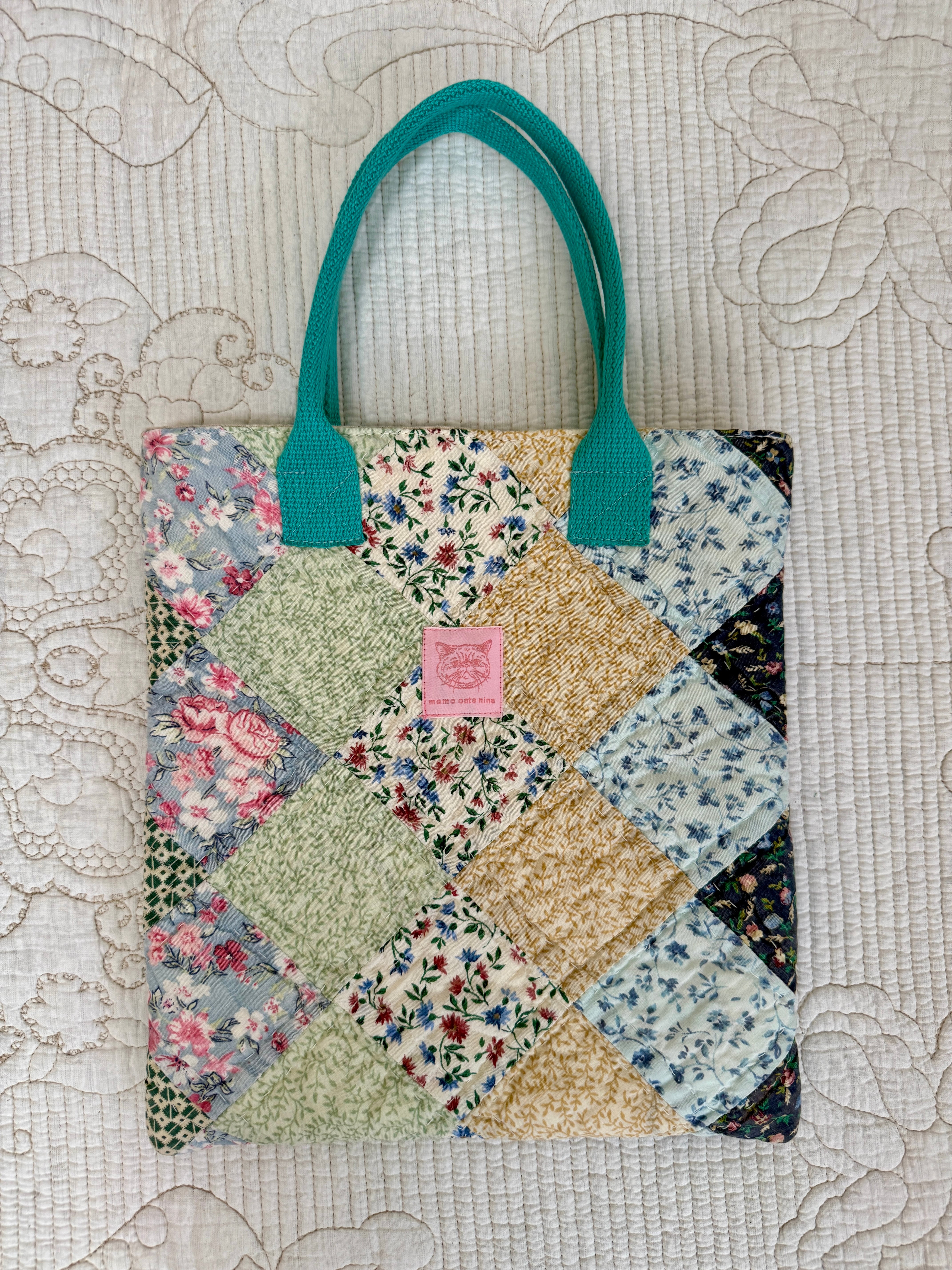 イギリスアンティーク　ダーラムキルトバッグ Antique Quilt Bag | momo cats nine