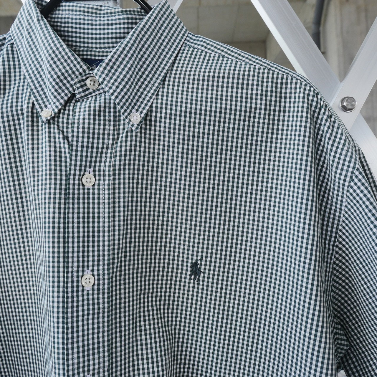 Ralph Lauren|Green plaid short sleeve shirt