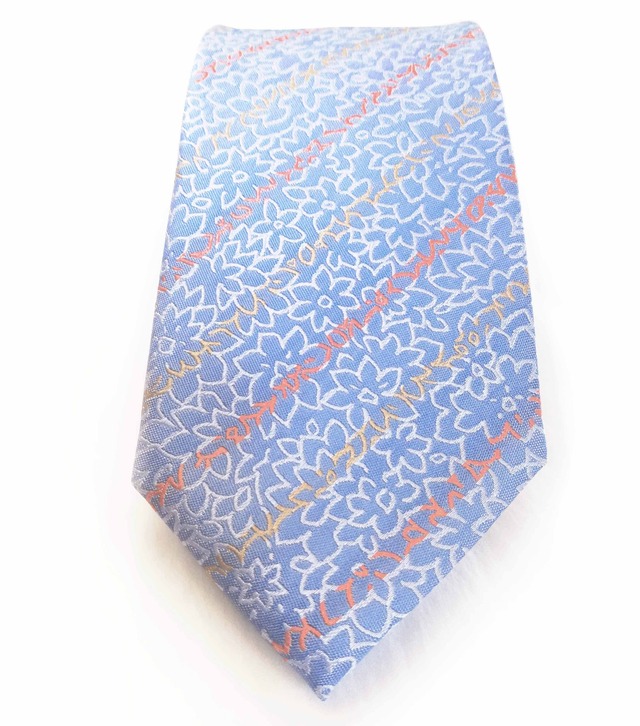 フローラルストライプのネクタイFloral Striped necktie -0049