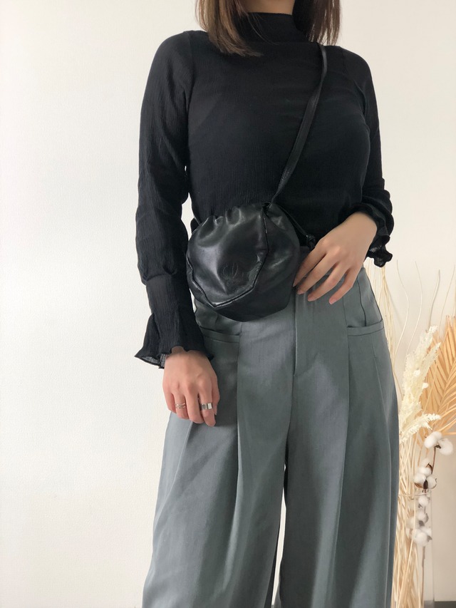 LOEWE ロエベ アナグラム ナッパレザー ミニバッグ 巾着 ショルダーバッグ ブラック vintage ヴィンテージ オールド 83xs5h