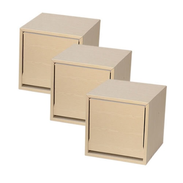 カラー木目キューブラック3個セット Gravif【0140-125】