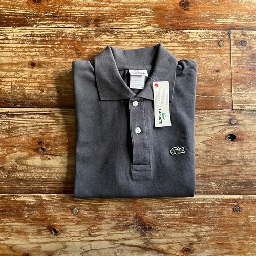 1990's Vintage “ Lacoste" Polo shirt Made in France/Charcoal Grey/7