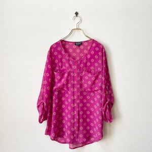 00s Chiffon Pattern Blouse M4