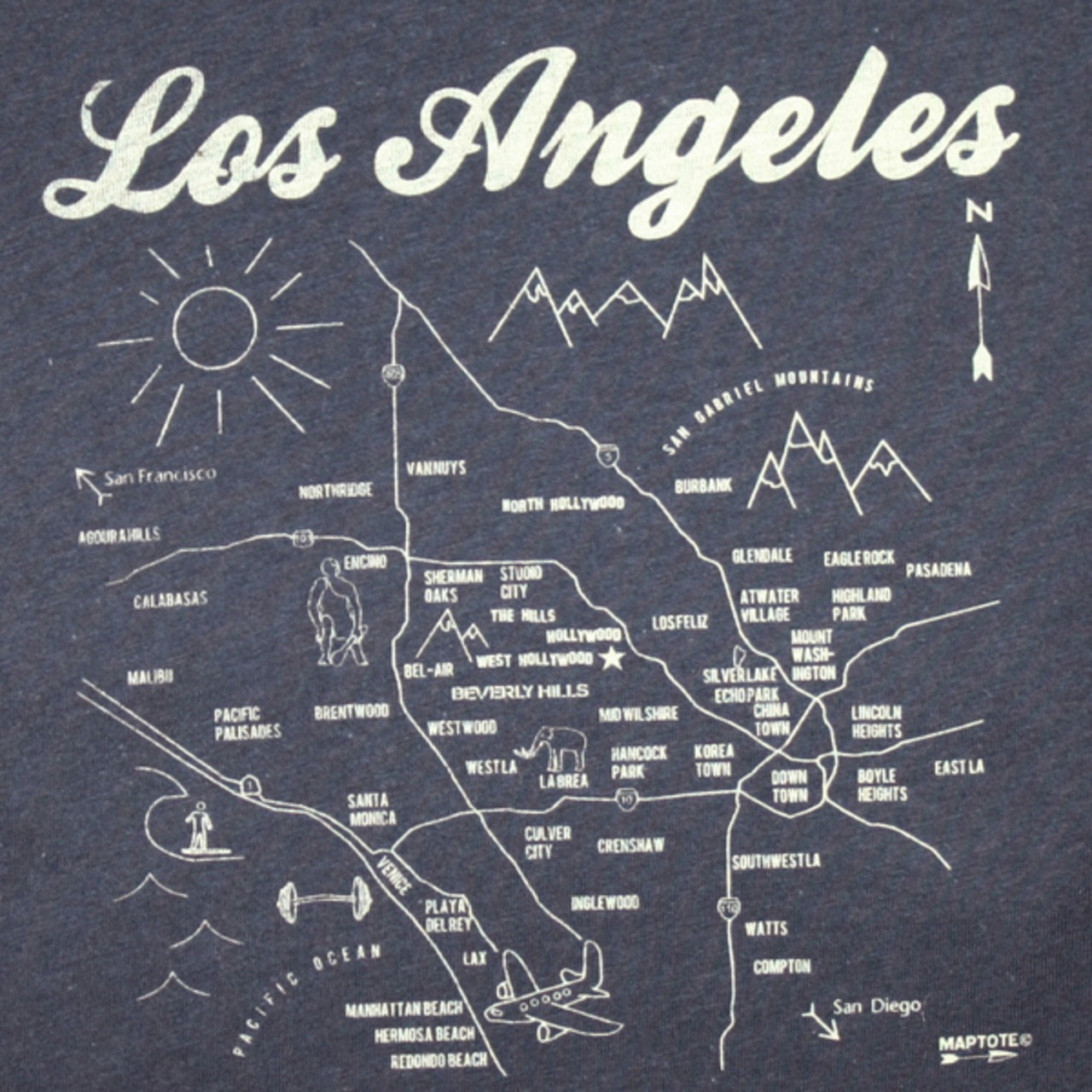［MAPTOTE］Ｔシャツ キッズ｜Los Angels-Navy