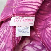 フラダンス 衣装 CC Fashions CCファッション ワンピース ドレス パープル系 ピンク系 モンステラ柄 チューブトップ 紫 マゼンタ 総柄 ハワイアンプリント アロハ フリル ダンス衣装 イベント ステージ おしゃれ かわいい 華やか 鮮やか
