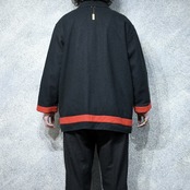 ethnic design wool jacket