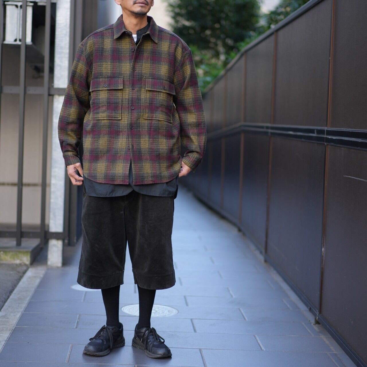 evan kinori 起毛リネン シャツ M 千鳥格子柄 エヴァン キノリ a9cdb92a5c139ade678dbbdf680588