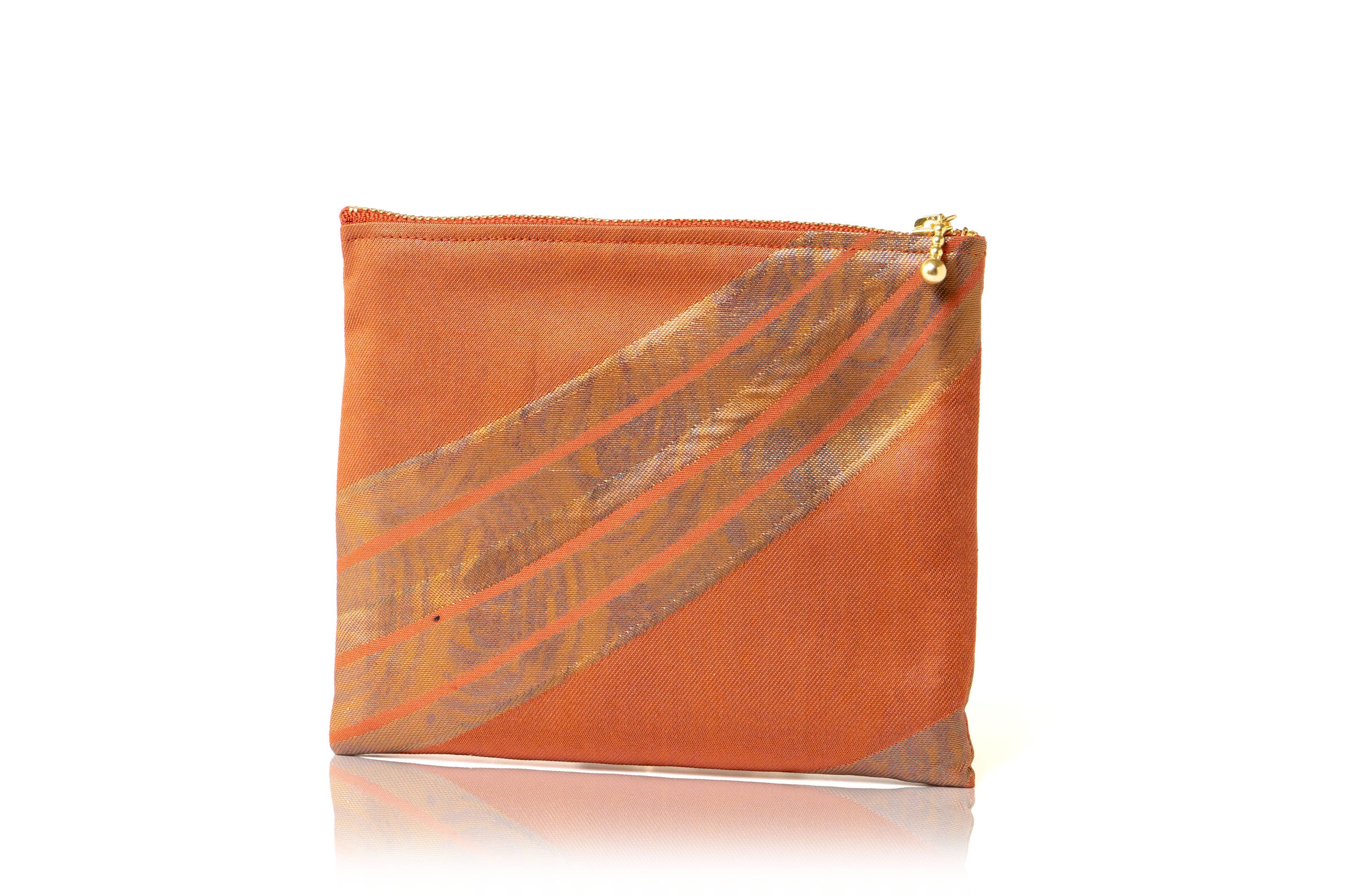 ポーチS/古代錦名古屋帯/滝ツ瀬/朱/OPS-NKOD-M47-C14-4