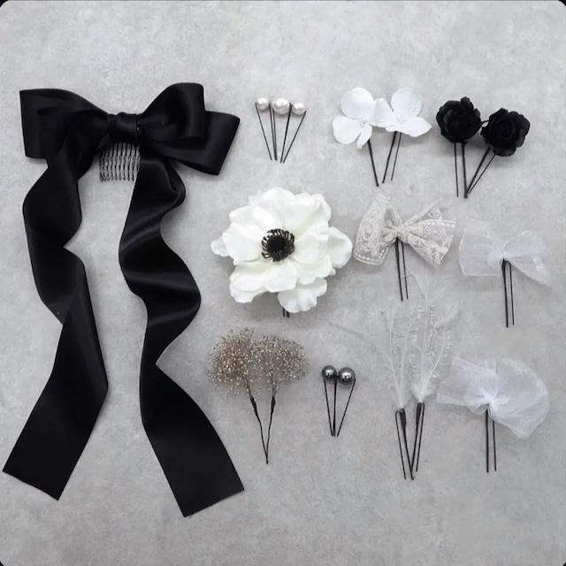 【限定先行販売4/20発送】 hanakanzashi elegant monotone arrange