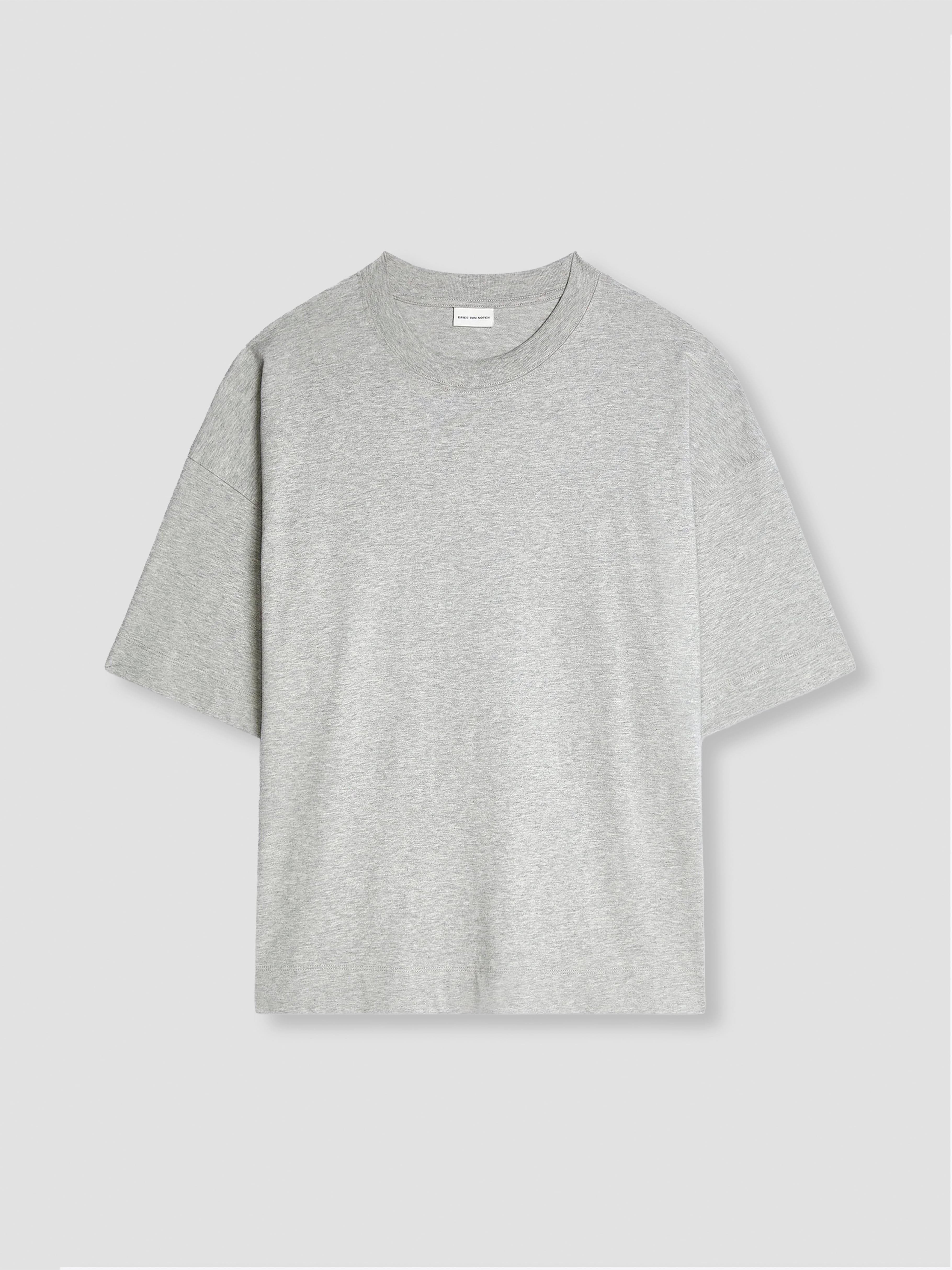 11SS DRIES VAN NOTEN 染色シャツ 抜染 Dries Van Noten: オレンジ＆パープル Fitted コットン Tシャツ