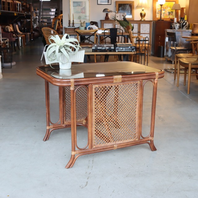 Vintage  Rattan Table