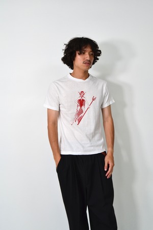 90s USA製 devil print T-shirt