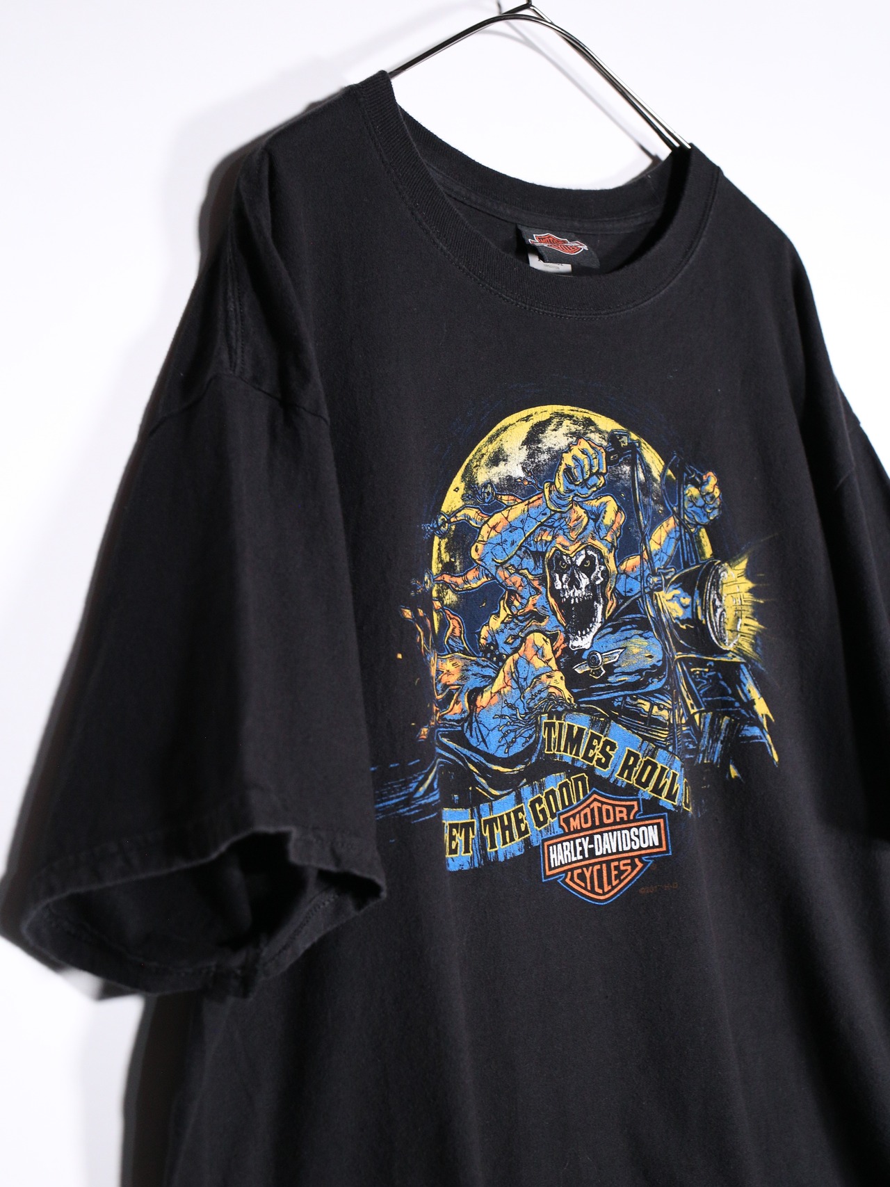 "Harley-Davidson" skull graphic over silhouette tee - 8