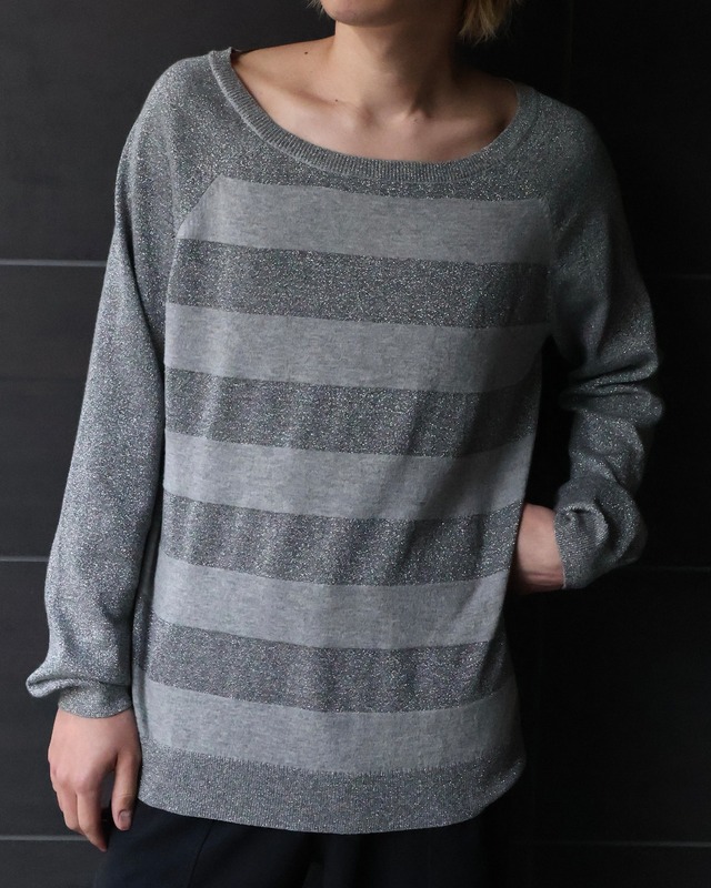 glitter border knit