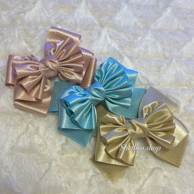 【クリスマスver:ピンクゴールド】ボリュームたっぷりリボンチョーカー