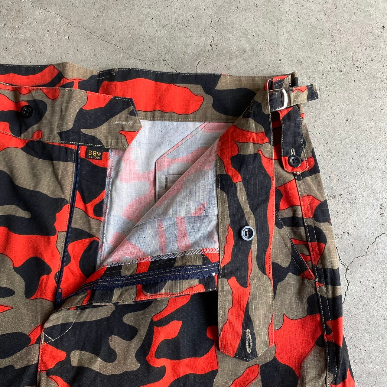 Falcon ミリタリー リップストップ 迷彩 ダブルニー カーゴパンツ