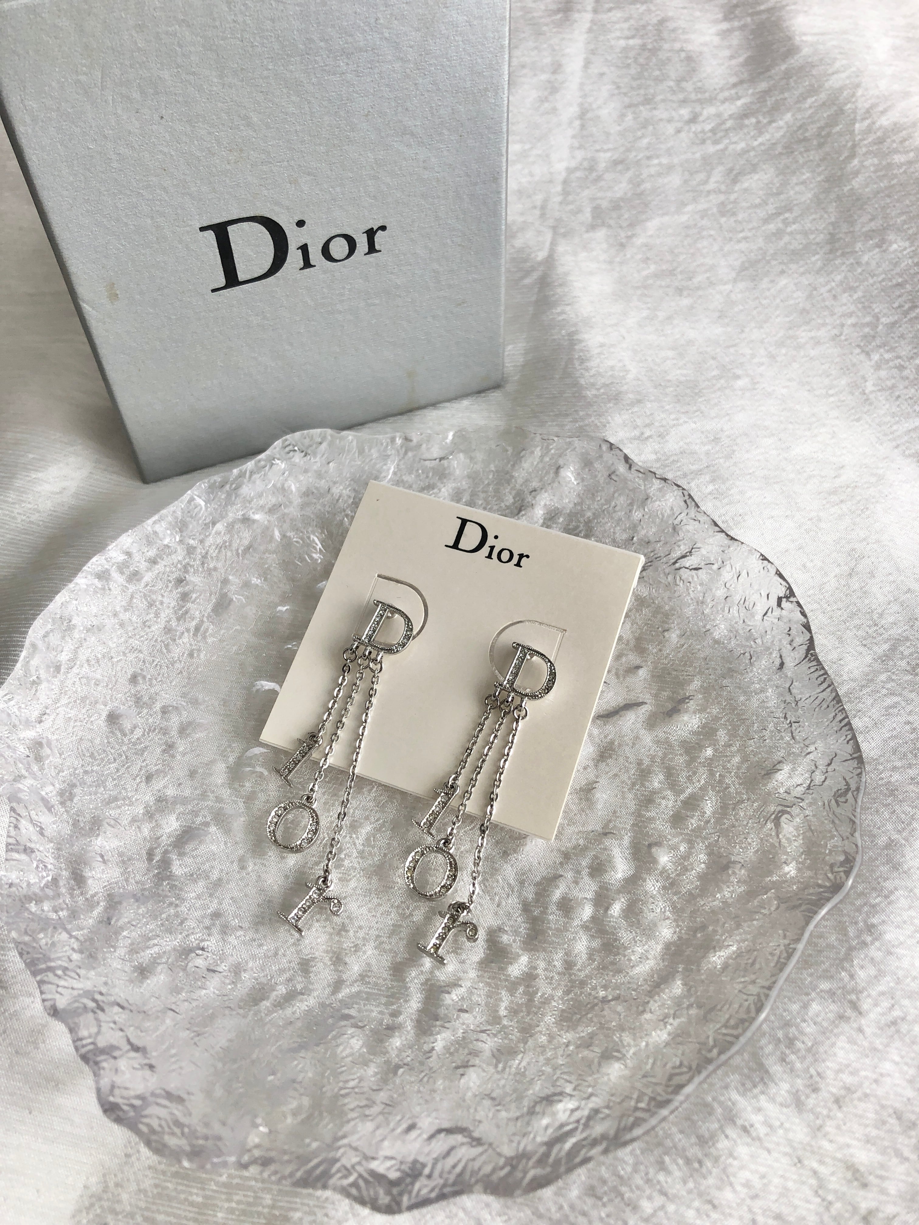 Christian Dior クリスチャン ディオール ピアス シルバー Diorロゴ