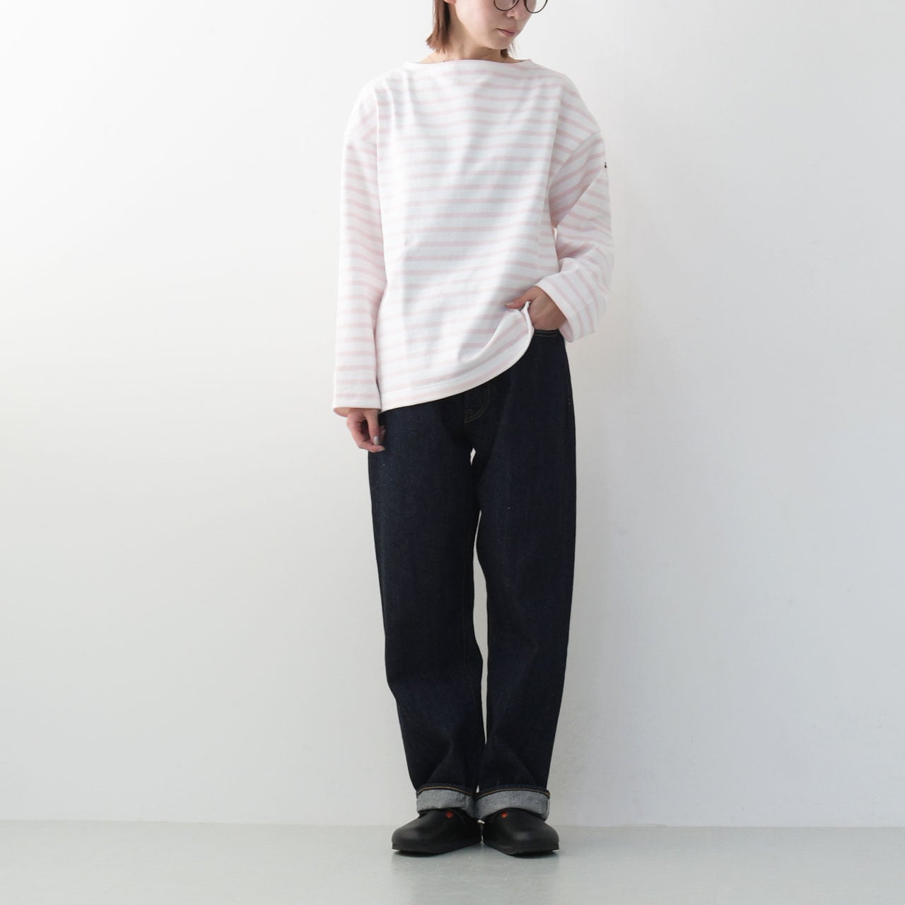 SAINT JAMES [20JC OUES LOOSE BORDER - NEIGE/BALLERINE] [20jclb-ne
