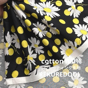 Cdr511-1◆50cm◆S◆綿100%シャーティング生地◆花柄+ドット
