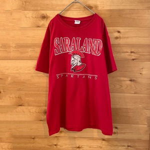 【JERZEES】サラランド・ハイスクール ロゴ プリント Tシャツ 高校 SARALAND L US古着