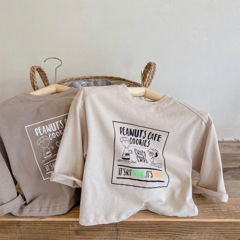 【即納 送料無料】PEANUTS CAFEロングTシャツ｜海外子供服｜韓国子供服