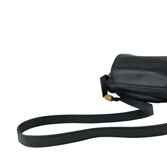 LOEWE ロエベ ショルダーバッグ ネイビー ロゴ ナッパレザー vintage ヴィンテージ オールド k4pn8w