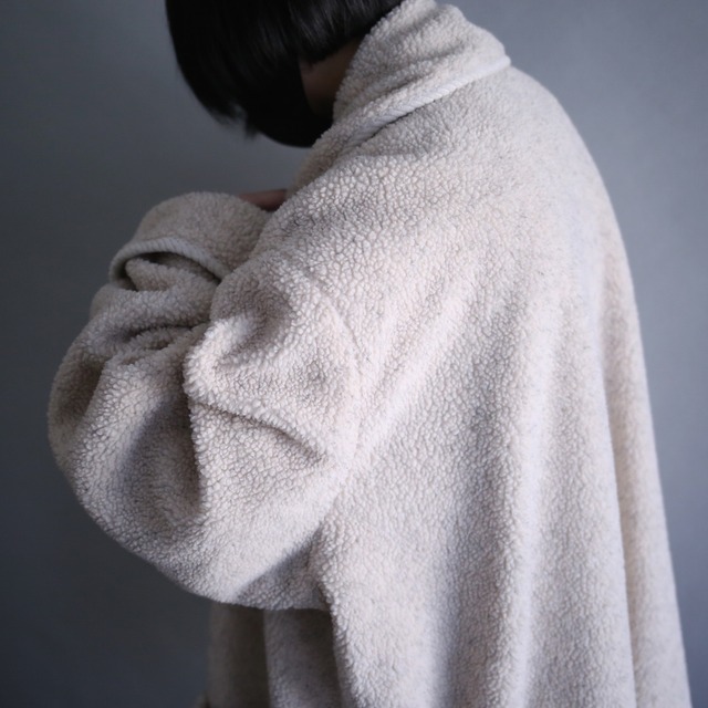 "reversible" boa fleece × shakashaka XXX over silhouette jacket coat