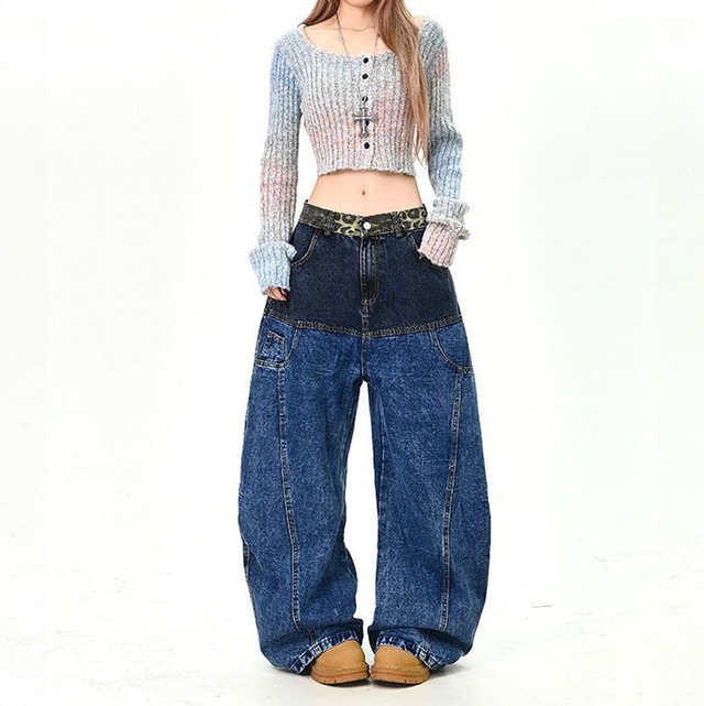 アニマルアクセントパネルデザインパンツ   R01431