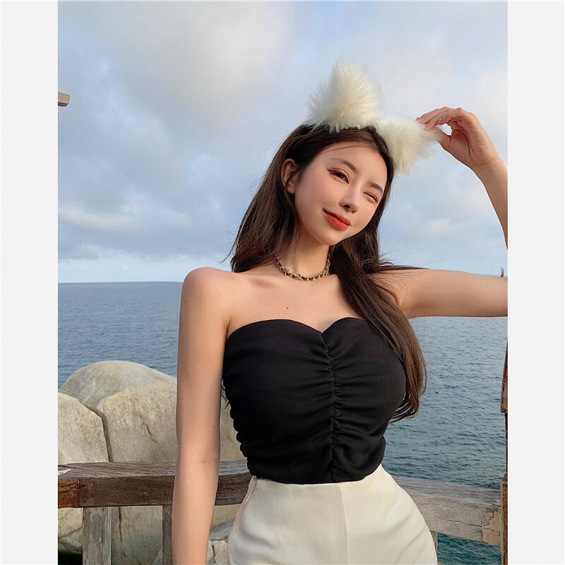 トップス サマーブラック薄手 夏物 ブラックストロベリース34226580957