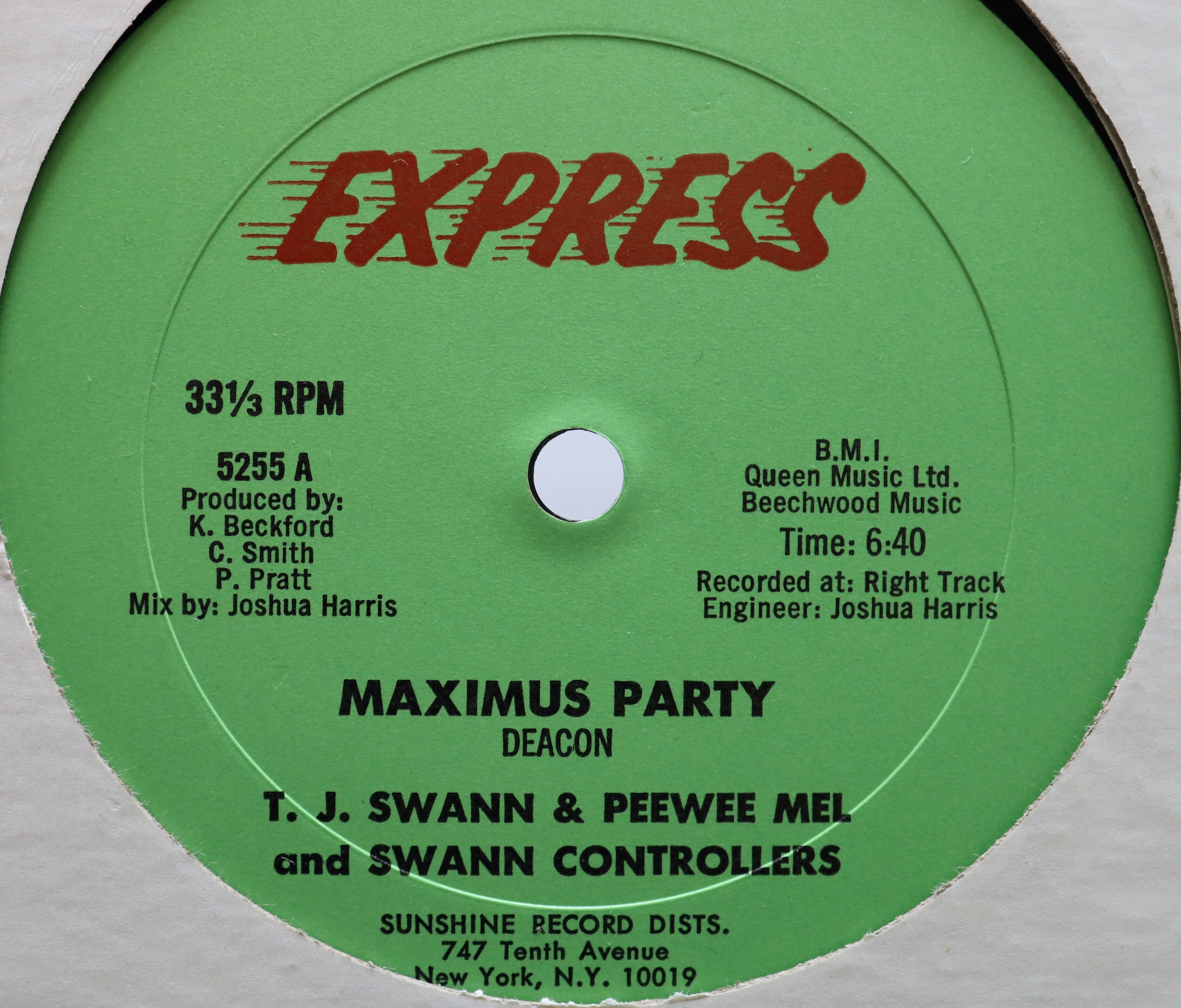 T. J. Swann & Peewee Mel - Maximus Party