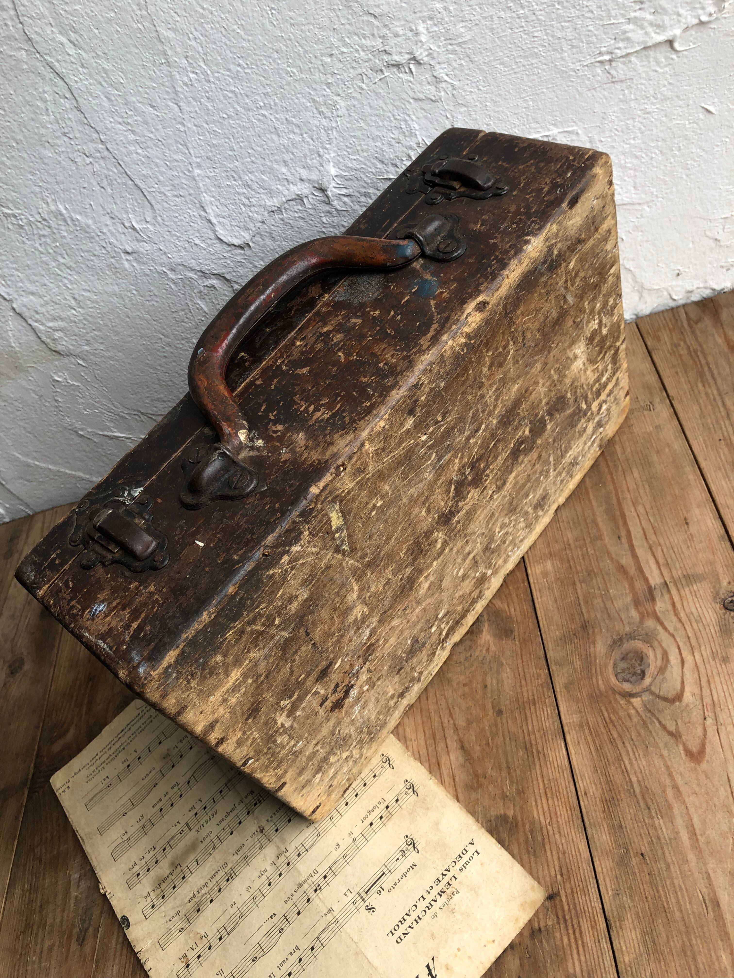 フランス 使い込まれたミニトランク | Brocante de La Cocotte