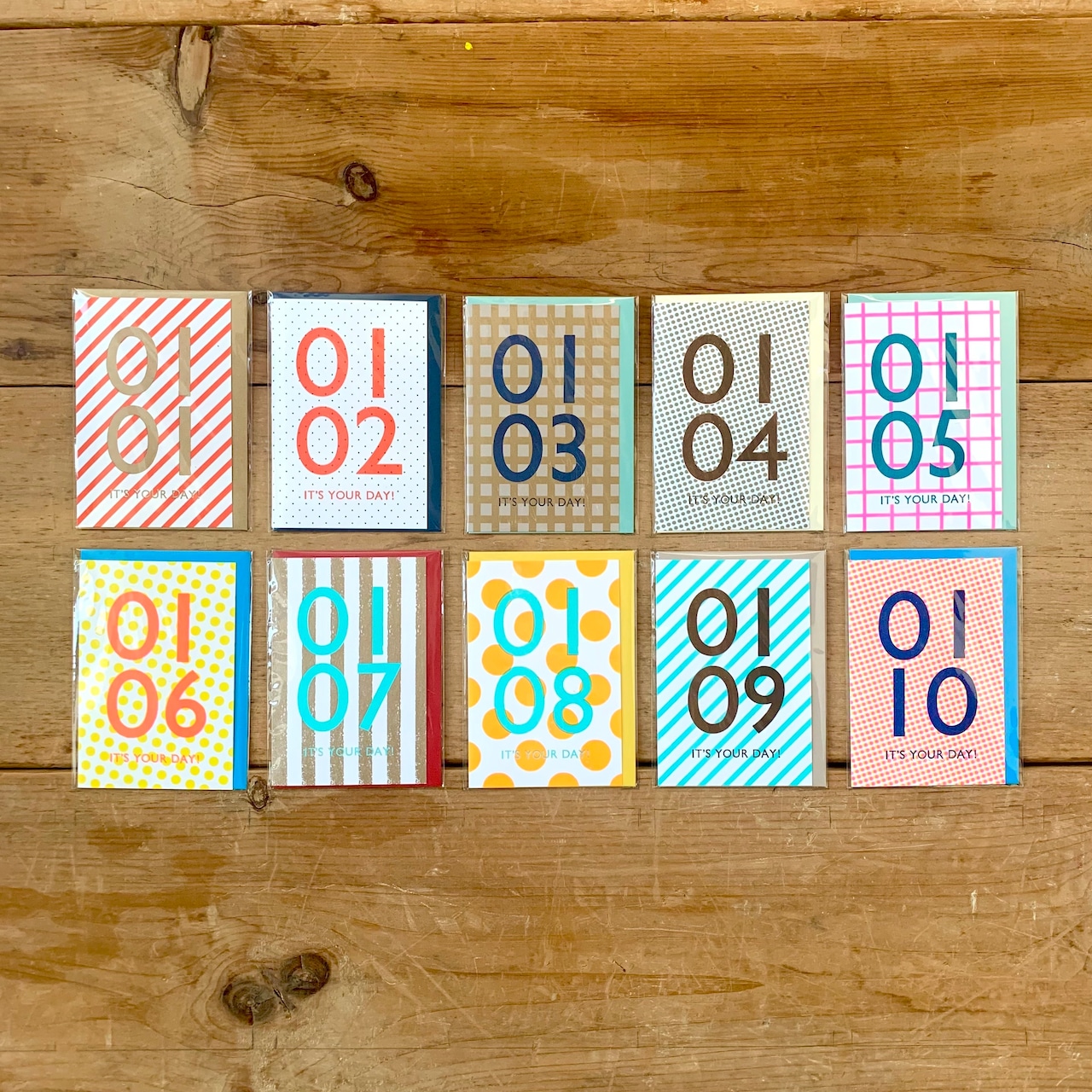 ギフトカード | Letterpress Letters, （レタープレスレターズ）365 Find Your Day - January 1月