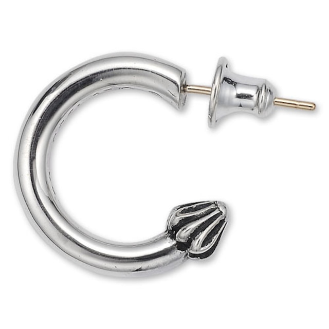 【CHROME HEARTS　クロムハーツ　Earring　イヤリング　ピアス】プレーンフープイヤリング【送料無料】