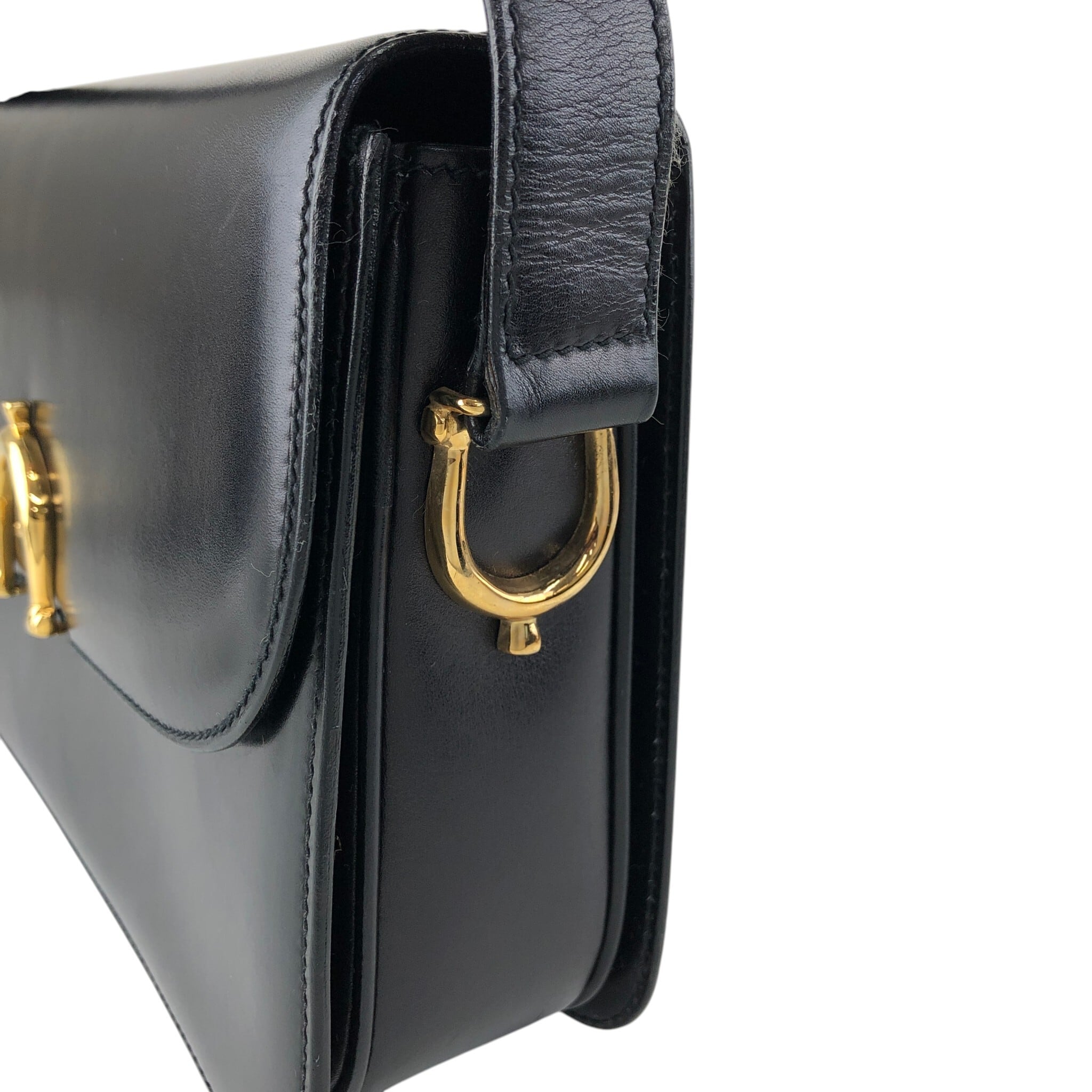 CELINE セリーヌ ショルダーバッグ ブラック トリオンフ レザー