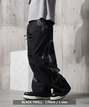 ◆トライバル刺繍 カーブパンツ◆wi-497038