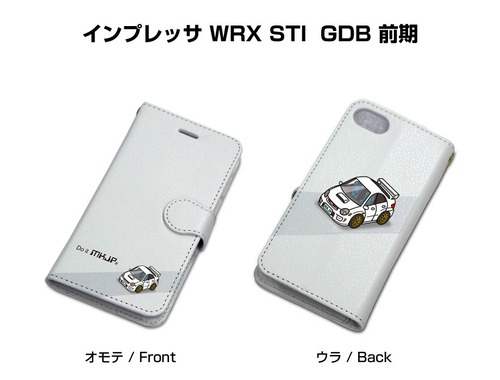 ボディ25色設定　手帳型iPhoneケース スバル インプレッサ WRX STI  GDB 前期