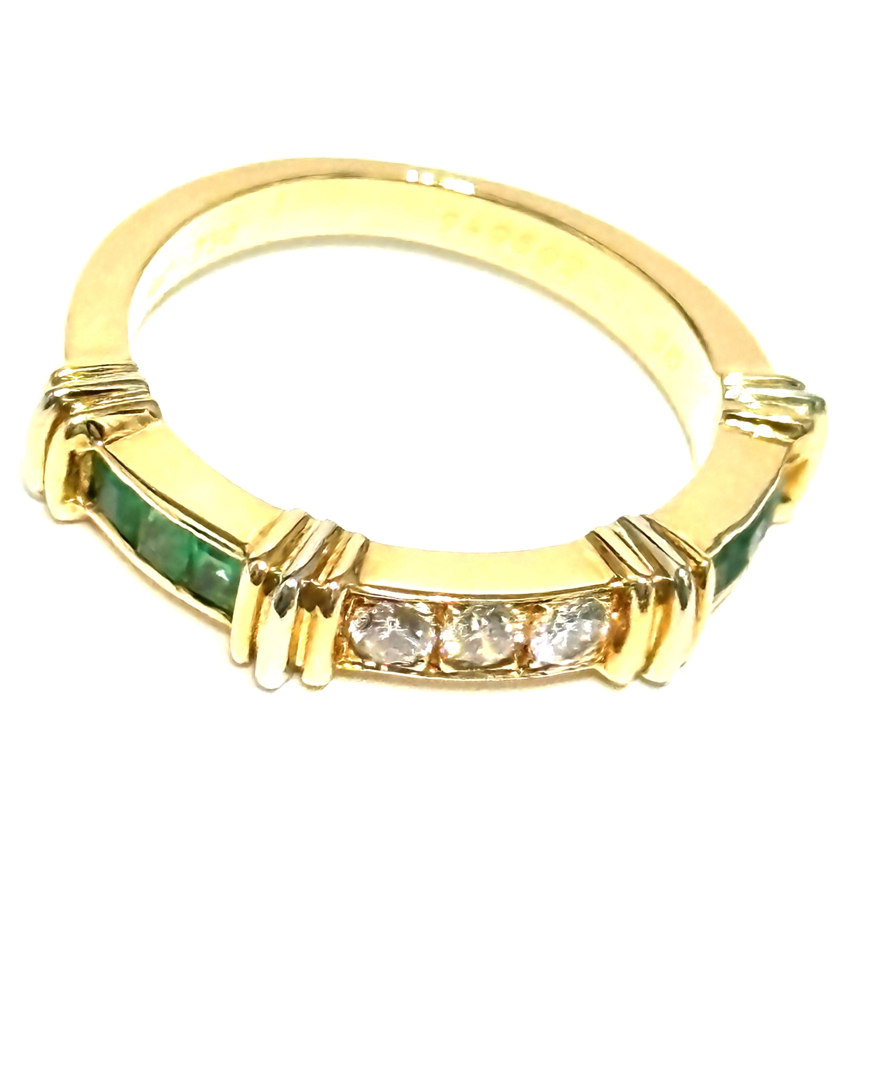 レア　美品　カルティエ　コンテッサ エメラルド　ダイヤ リング　K18　指輪 レア 美品 カルティエ コンテッサ エメラルド ダイヤ リング K18