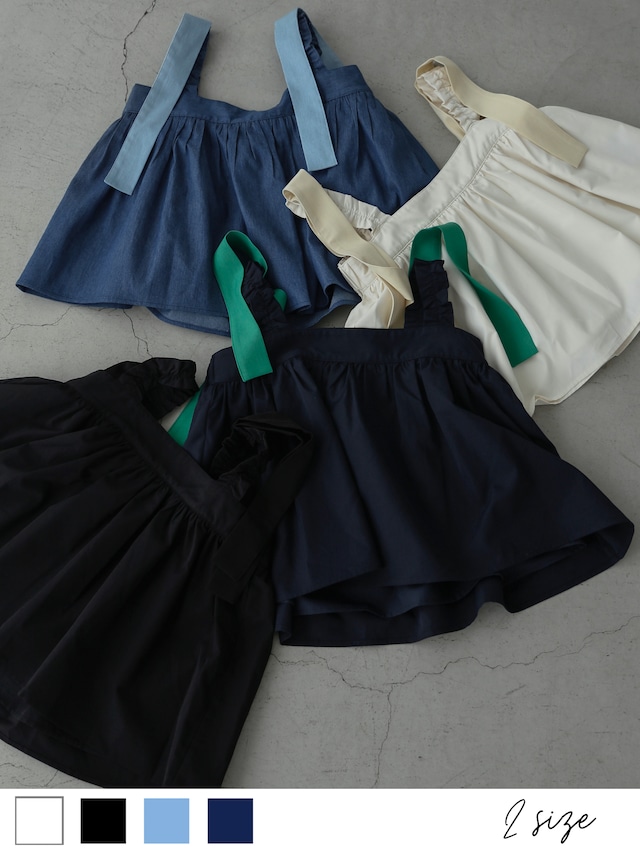 【4/18-4/23先行受注商品】bicolor ruffle tops