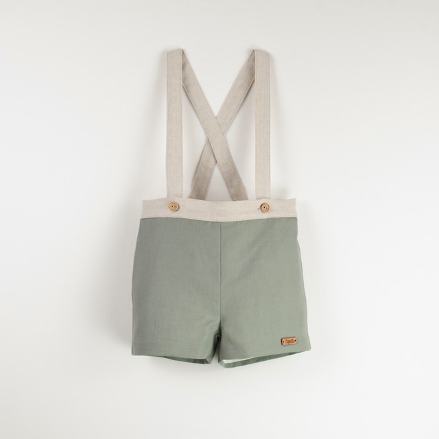 Popelin / Mod.14.1 Green dungarees with straps