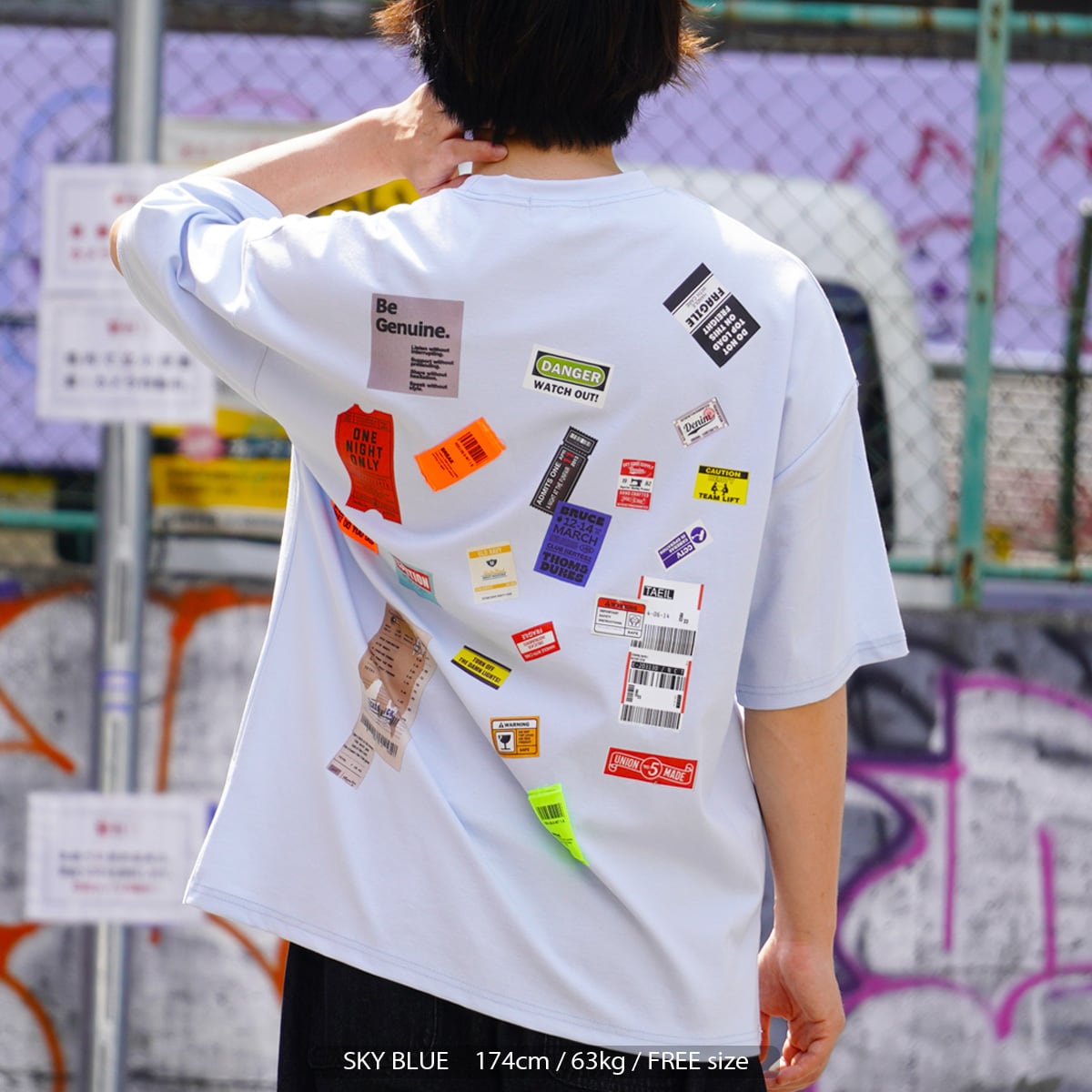 『OY』韓国 オーバーサイズ 刺繍 ワッペン Tシャツ